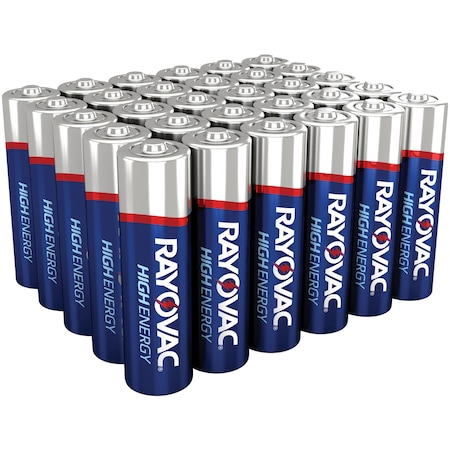 Rayovac AA Alkaline Battery, 1.5VDC 815-30PPTJ